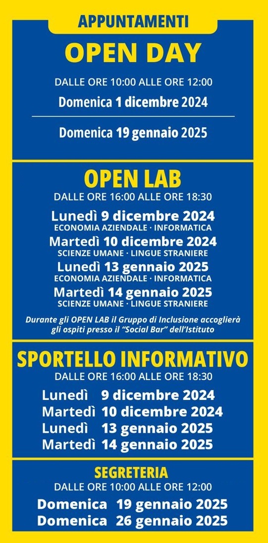 Orientamento per le iscrizioni a.s. 2025/26.